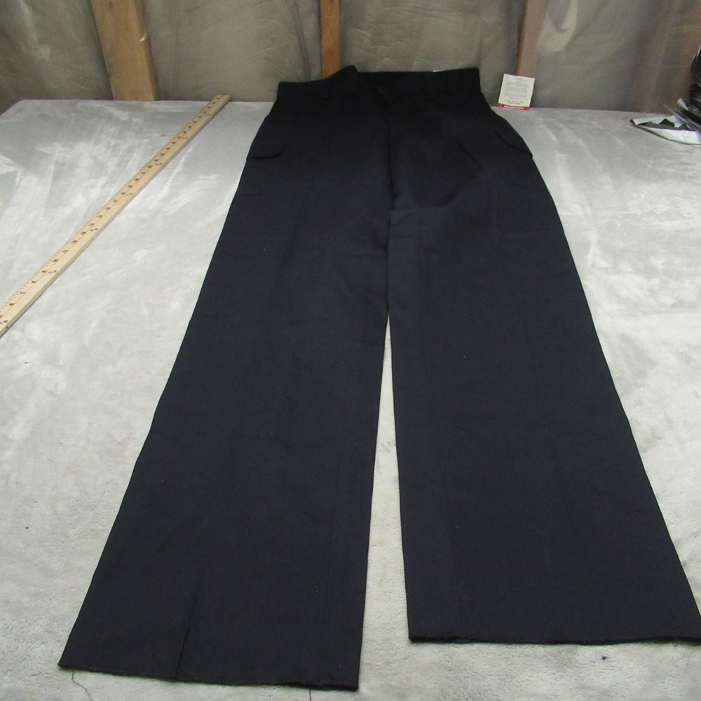 Elbeco Pants Men 33R Blue Cargo‎ ADU Ripstop Regular Rise Unhem Work 34x38 NEW